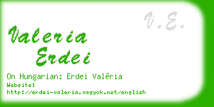 valeria erdei business card
